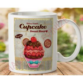 Art Hediye 1-116 CUPCAKE SWEET SHOP İki Tarafı Baskılı Kupa Bardak