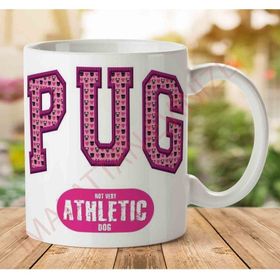 Art Hediye 1-1169 Pug - Athletıc İki Tarafı Baskılı Kupa Bardak