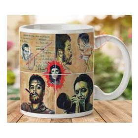 Art Hediye 1-117 Ernesto Che Guevara İki Tarafı Baskılı Kupa Bardak