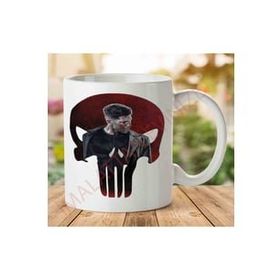 Art Hediye 1-1174 Punisher Sembol İki Tarafı Baskılı Kupa Bardak