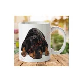 Art Hediye 1-1199 Rottweiler İki Tarafı Baskılı Kupa Bardak