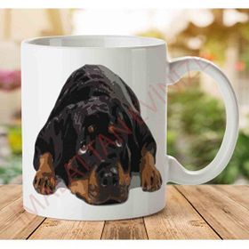 Art Hediye 1-1199 Rottweiler İki Tarafı Baskılı Kupa Bardak