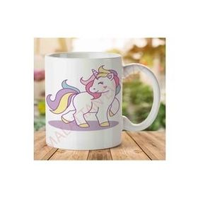 Art Hediye 1-1208 Sevimli Unicorn İki Tarafı Baskılı Kupa Bardak
