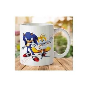 Art Hediye 1-1222 Sonic Karakter İki Tarafı Baskılı Kupa Bardak