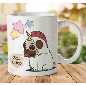 Art Hediye 1-1262 Unicorn Dog İki Tarafı Baskılı Kupa Bardak