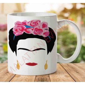 Art Hediye 1-1263 Unicorn Frida Kahlo İki Tarafı Baskılı Kupa Bardak