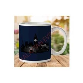 Art Hediye 1-1348 Doctor Who London Silhouette Tardis İki Tarafı Baskılı Kupa Bardak