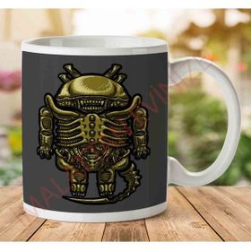 Art Hediye 1-1369 Droilien Alien Androidjpeg İki Tarafı Baskılı Kupa Bardak