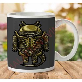 Art Hediye 1-1369 Droilien Alien Androidjpeg İki Tarafı Baskılı Kupa Bardak