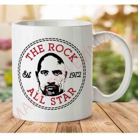 Art Hediye 1-1371 Dwayne The Rock Johnson All Star İki Tarafı Baskılı Kupa Bardak