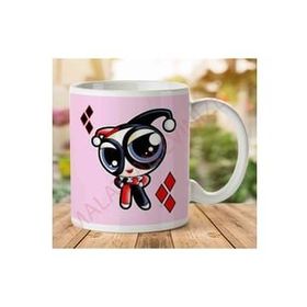 Art Hediye 1-1443 Harley Quinn Toon Powerpuff Girls Suicide Squad İki Tarafı Baskılı Kupa Bardak