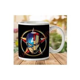 Art Hediye 1-1483 Kaptan Amerika - Iron Man İki Tarafı Baskılı Kupa Bardak