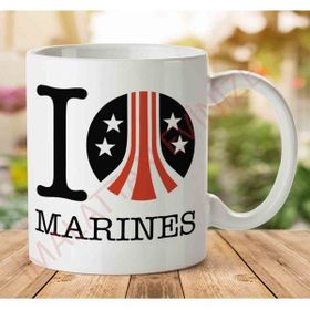 Art Hediye 1-1495 Marines İki Tarafı Baskılı Kupa Bardak