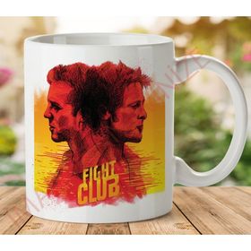 Art Hediye 1-154 Fıght Club Dövüş Kulübü İki Tarafı Baskılı Kupa Bardak