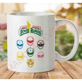 Art Hediye 1-1568 Mighty Morphin Power Rangers Originaljpeg İki Tarafı Baskılı Kupa Bardak