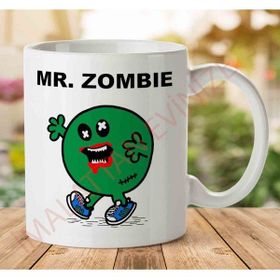 Art Hediye 1-1583 Mr Zombie Mr Men İki Tarafı Baskılı Kupa Bardak