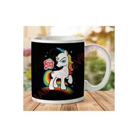 Art Hediye 1-1591 My Little Pony and Rainbow Brite Mashup İki Tarafı Baskılı Kupa Bardak