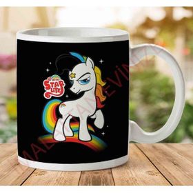 Art Hediye 1-1591 My Little Pony and Rainbow Brite Mashup İki Tarafı Baskılı Kupa Bardak