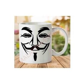 Art Hediye 1-1691 Anonymous Mask İki Tarafı Baskılı Kupa Bardak