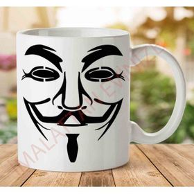 Art Hediye 1-1691 Anonymous Mask İki Tarafı Baskılı Kupa Bardak