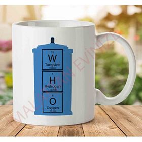 Art Hediye 1-1761 W H O Kimya Doctor Who İki Tarafı Baskılı Kupa Bardak