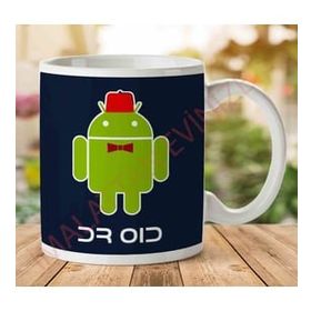Art Hediye 1-1767 Doctor Droid Android Who İki Tarafı Baskılı Kupa Bardak