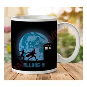 Art Hediye 1-1770 Doctor Who Allons Y Lets Go İki Tarafı Baskılı Kupa Bardak