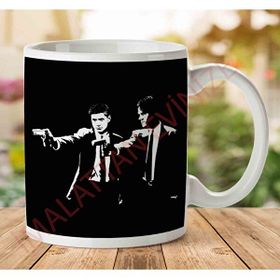 Art Hediye 1-1861 Pulp Fiction Supernatural Sam and Dean Winchester İki Tarafı Baskılı Kupa Bardak