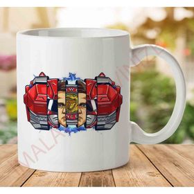 Art Hediye 1-1873 Red Ranger Power Rangers İki Tarafı Baskılı Kupa Bardak
