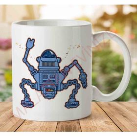 Art Hediye 1-1906 Robozicjpeg İki Tarafı Baskılı Kupa Bardak