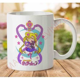 Art Hediye 1-1913 Sailor Moon and Lunajpeg İki Tarafı Baskılı Kupa Bardak