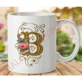 Art Hediye 1-192 B Harfi İki Tarafı Baskılı Kupa Bardak