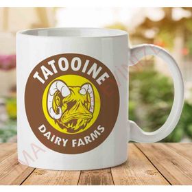 Art Hediye 1-2030 01 Star Wars Bantha Tatooine Dairy Farms İki Tarafı Baskılı Kupa Bardak