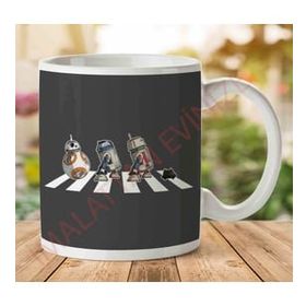 Art Hediye 1-2034 Star Wars Beatles Abbey Road Droidsjpeg İki Tarafı Baskılı Kupa Bardak