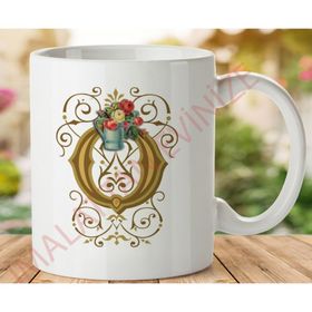 Art Hediye 1-205 O Harfi İki Tarafı Baskılı Kupa Bardak