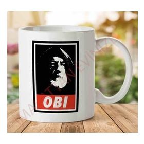 Art Hediye 1-2062 Star Wars Obey Obi iki Tarafı Baskılı Kupa Bardak