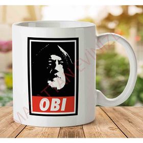 Art Hediye 1-2062 Star Wars Obey Obi iki Tarafı Baskılı Kupa Bardak