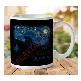 Art Hediye 1-2087 Starry Night In Middle Earth Lord Of The Rings İki Tarafı Baskılı Kupa Bardak