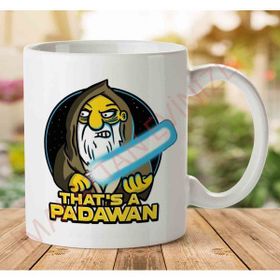 Art Hediye 1-2168 Thats A Padawan Jasper Beardly The Simpsons Star Wars İki Tarafı Baskılı Kupa Bardak