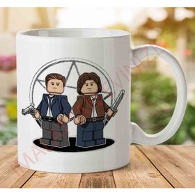 Art Hediye 1-2176 the Brickchesters Supernatural Lego Sam and Deanjpeg İki Tarafı Baskılı Kupa Bardak