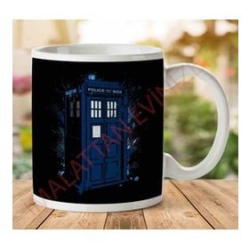 Art Hediye 1-2230 Travel In Time Tardis Doctor Who İki Tarafı Baskılı Kupa Bardak