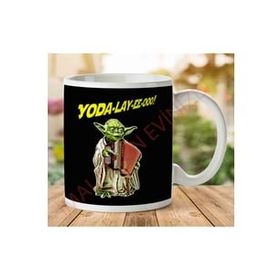 Art Hediye 1-2264 Yoda Lay Ee Ooo Star Wars İki Tarafı Baskılı Kupa Bardak