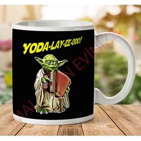 Art Hediye 1-2264 Yoda Lay Ee Ooo Star Wars İki Tarafı Baskılı Kupa Bardak