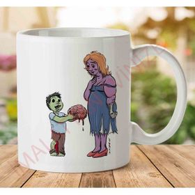 Art Hediye 1-2273 Zombie Mama İki Tarafı Baskılı Kupa Bardak