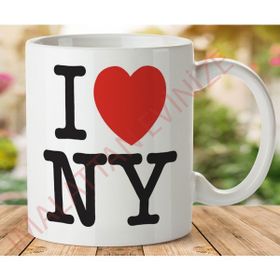 Art Hediye 1-233 I Love Ny İki Tarafı Baskılı Kupa Bardak