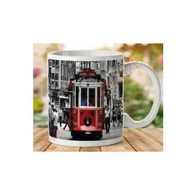 Art Hediye 1-240 İstanbul Tramvay İki Tarafı Baskılı Kupa Bardak