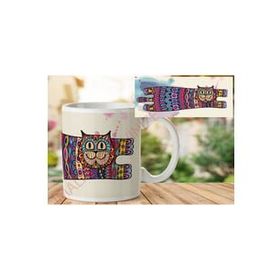 Art Hediye 1-252 Desenli Kedi İki Tarafı Baskılı Kupa Bardak