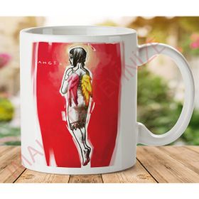 Art Hediye 1-297 Angel Melek İki Tarafı Baskılı Kupa Bardak