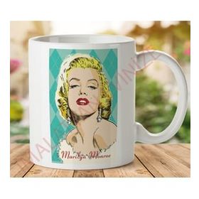 Art Hediye 1-307 Marily Monroe Beyaz İki Tarafı Baskılı Kupa Bardak