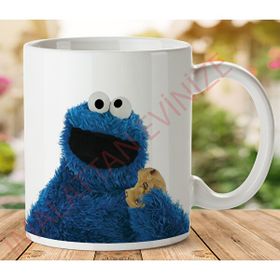 Art Hediye 1-341 The Muppet Show Kurabiye Canavarı İki Tarafı Baskılı Kupa Bardak